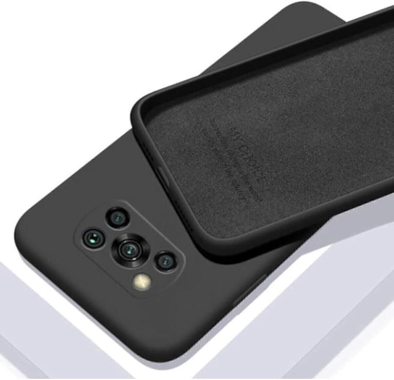 bbtech Xiaomi Poco X3 / X3 Pro Nfc Uyumlu Kılıf Mat Ve Ipeksi Yüzey Lüx Silikon Lansman Kapak - Siyah;Siyah