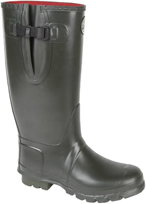Neoprene Lined Wide Fitting Dark Olive Green Wellies (10)