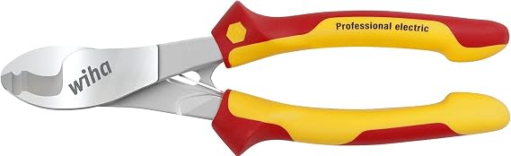 Wiha Alicates para corte de cables professional electric con resorte de apertura conectable y desconectable 210 mm 8 1/4 inch (43662)