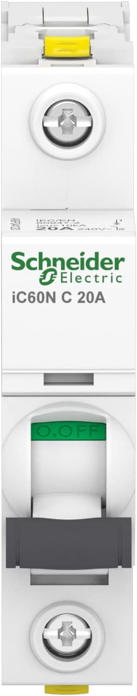 Schneider Electric ACTI9 IC60N 1P 20A C Circuit Breaker, A9F04120