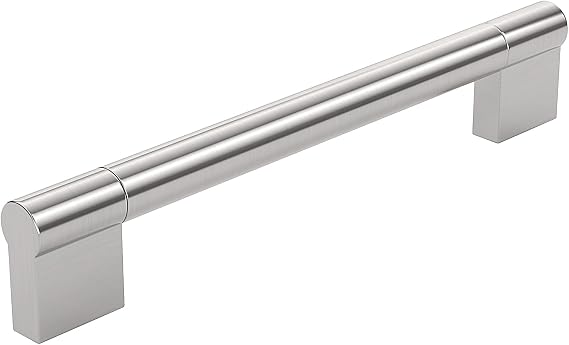 Richelieu Hardware BP527160195 Avellino Koleksiyonu 6 5/16 inç (160 mm) Merkezden Merkeze Fırçalanmış Nikel Mutfak, Banyo ve Mobilya için Modern Dolap ve Çekmece Çekme Kolu