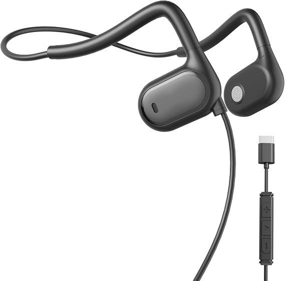 Monodeal USB-C Open Ear Headphones for PC/Phone,Lightweight PC Headset