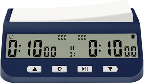 Lancoon Multi-Mode Chess Timer for International Chess Go Game Xiangqi with Move Counter Switch 3-Button Setup Pocket-Sized Tournament Clock