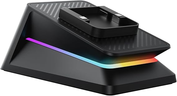 RAPOO P5 RGB Mouse Charging Dock, Compatible with VT9 Pro/VT3/VT3 GEN-2/VT7 Series Gaming Mice and MT760/MT760 PRO Multi-Device Mice, Black