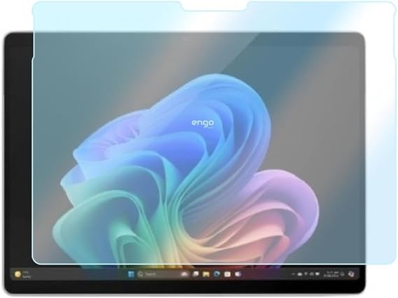 Engo Microsoft Surface Pro Copilot 13 İnç İle Uyumlu Ekran Koruyucu 9H Temperli Kırılmaz Esnek Nano Cam, Çizilmeye Ve Darbeye Dayanıklı Koruma, HD Şeffaf