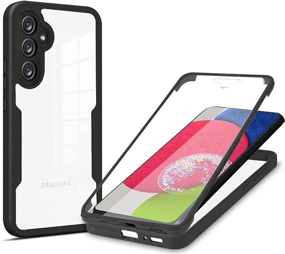 Samsung Galaxy A54 5G Case "AFINER" 360° Full Protection Front and Rear Double-Sided Cover High Touch Screen Sensitivity 9H Tempered Glass TPU + PC Clear Smartphone Case Full Cover Lightweight Thin