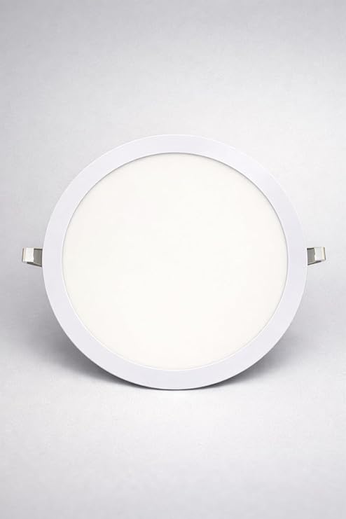 LED Panel Light 24W Round 300mm Recessed Ceiling Light 6500K Cool White Ultra Slim LED Downlight for Kitchen Bathroom Office [Energy Class A]