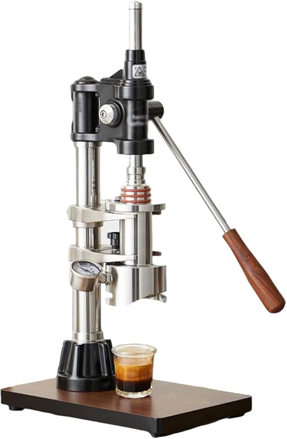 Manual Lever Espresso Machine - Hand Press Coffee Maker, Stainless Steel Extraction Device for Home Use & Outdoor Café