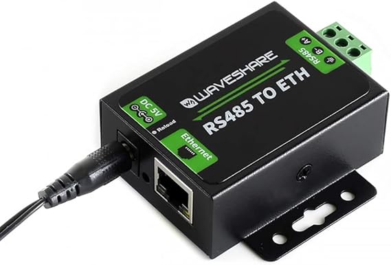Waveshare RS485 to Ethernet Converter Industrial RS485 to RJ45 Converter High Speed Low Power Upgradable