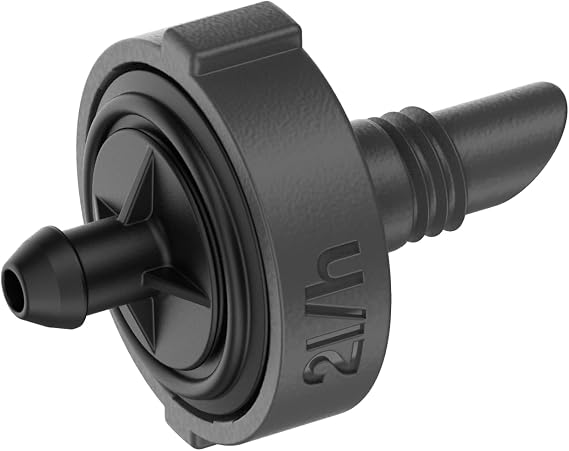 Gardena Micro-Drip-System Inline Drip Head 2 l/h, pressure-equalising: Endline drip heads for single plants with different pot heights, constant water supply at 0.5 to 4 bar (13302-20)