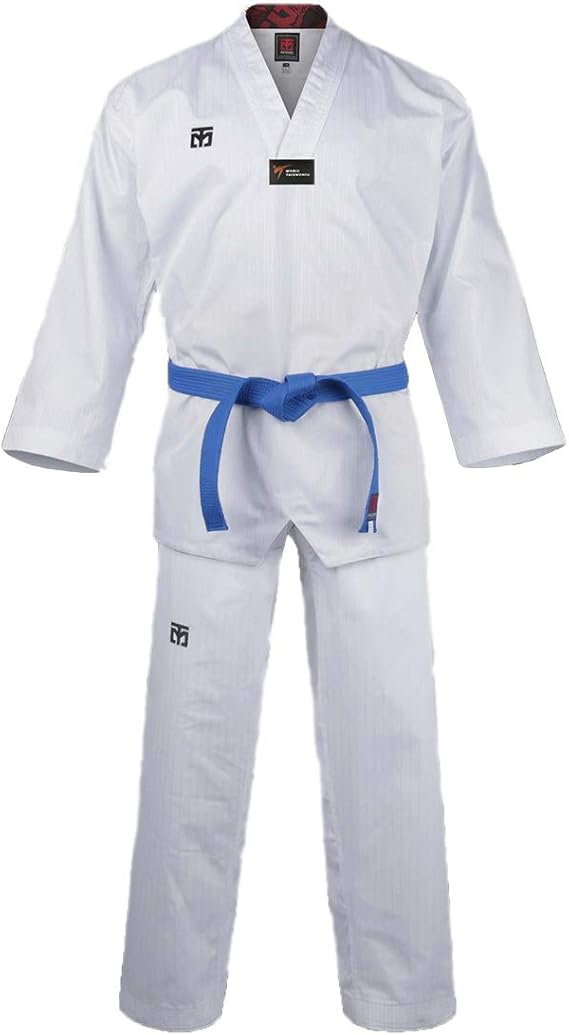 Mooto Korea Taekwondo Basic 4.5 Uniform Dobok White Neck WT Logo TKD Martial Arts