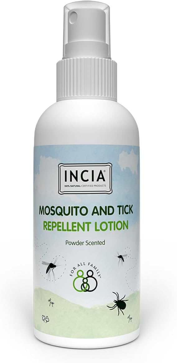 INCIA Mosquito and Tick Repellent Spray Lotion Moisturizer 100 ml For Whole Body