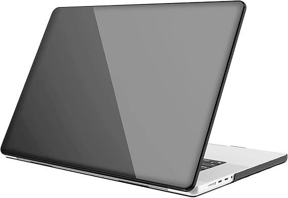 NovStrap Apple Macbook Pro 14 inç M4/Pro/Max A3401 A3112 A3185 ile Uyumlu Kılıf Sert Parlak Koruma SİYAH