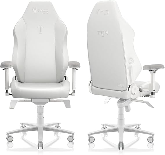 High-End Model Secretlab Titan NanoGen White, XL Size Secretlab Official Gaming Chair Hybrid Leather NanoFoam Composite 2-Layer Foam Cooling Foam Structure Next-Generation Flagship Model Ergonomic
