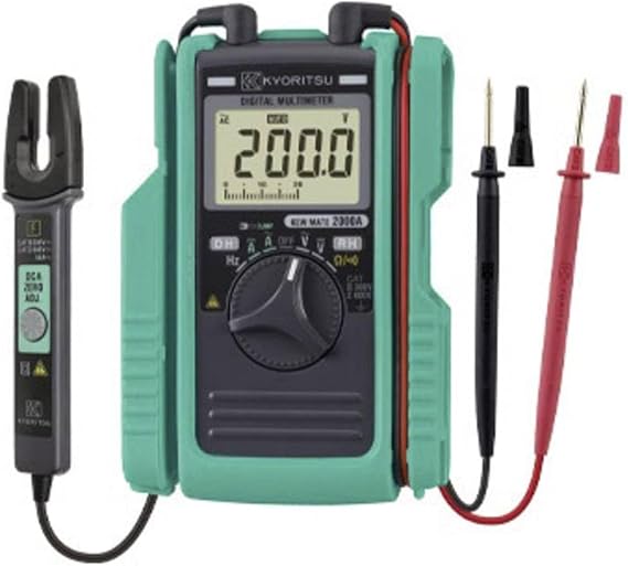Kyoritsu KEW Mate 2000A Handheld Multimeter, Current Clamp Digital CAT III 300 V, CAT II 600 V Display (Coun