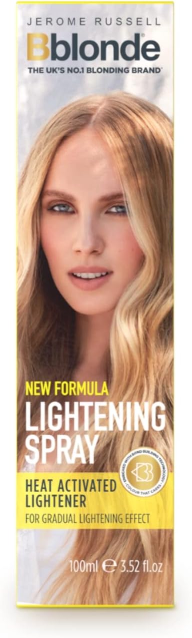 Jerome Russell Bblonde Lightening Spray, Permanent Lightener, Permanent Blonde Bleach Hair Dye, Professional Results, Gradual Lightening