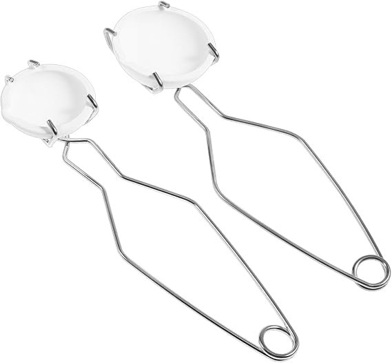 SEWACC Crucibles Kit Steel Quartz Melting Set 2 Crucibles 2 Tongs