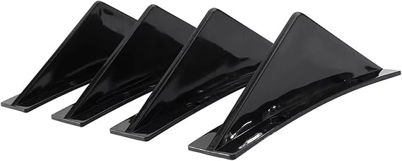 Lip Diffuser Spoiler For Dodge For Charger SXT SRT RT 2010-2019 Car Curved Rear Bumper Diffuser Shark Fins Spoiler Lip Splitter(Black)
