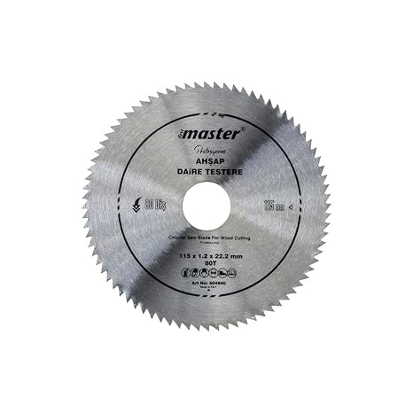 Master 530940 Ahşap Daire Testere Bıçağı 115 mm 80 Diş (Elmassız), MASTER.530940