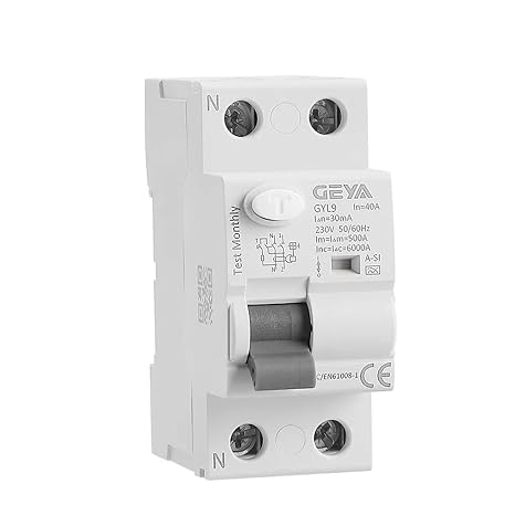 Super Immunized Electromagnetic Circuit Breaker Type RCD RCCB ELCB A-SI with Time Delay (2P 40A 30mA)
