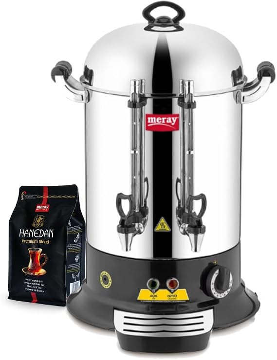 Remta ER14 160 Bardak Elegance Çay Makinesi, 15 L, Gümüş Rengi, 1750 W, Paslanmaz Çelik Gövde ve Süzgeç