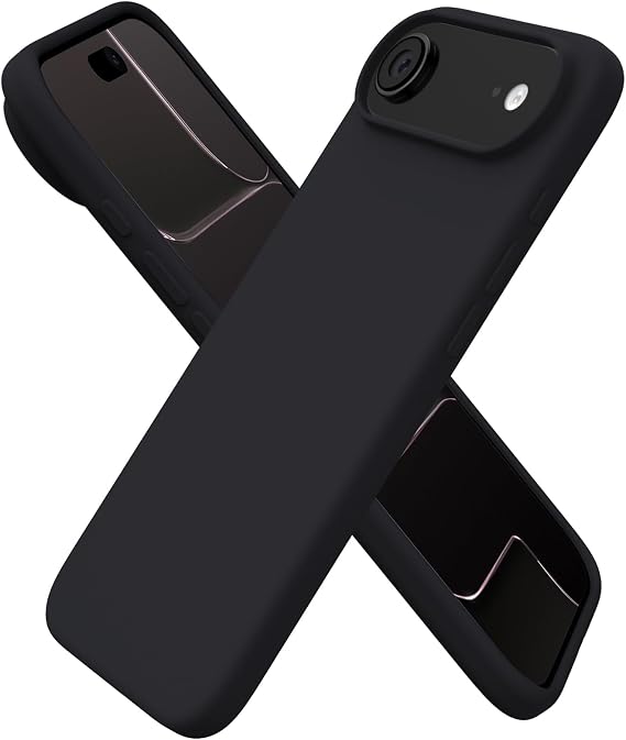 ORNARTO for iPhone Air Case,Slim Silicone Cover-Black