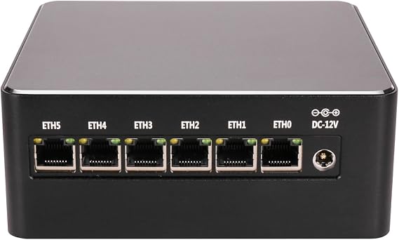 Micro Firewall Appliance, Mini PC, Mikrotik, OPNsense, VPN, Router PC, I5 1155G7, RS54, 6 x Intel 2.5GbE I226-V, DP, HDMI, RJ45 COM, With FAN, 8G RAM, 256G SSD
