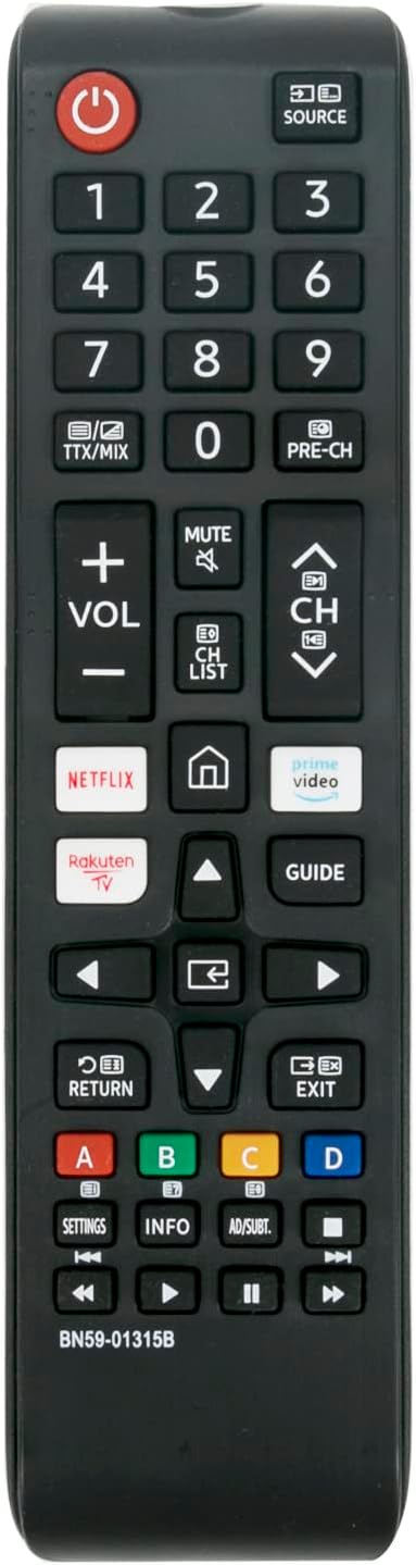 Replacement Remote Control Fit for Samsung QLED 4K HDR Smart TV Q60T Q65T Q75T Q80T Q95TC Q700T The Serif The Frame The Terrace Series BN59-01315B