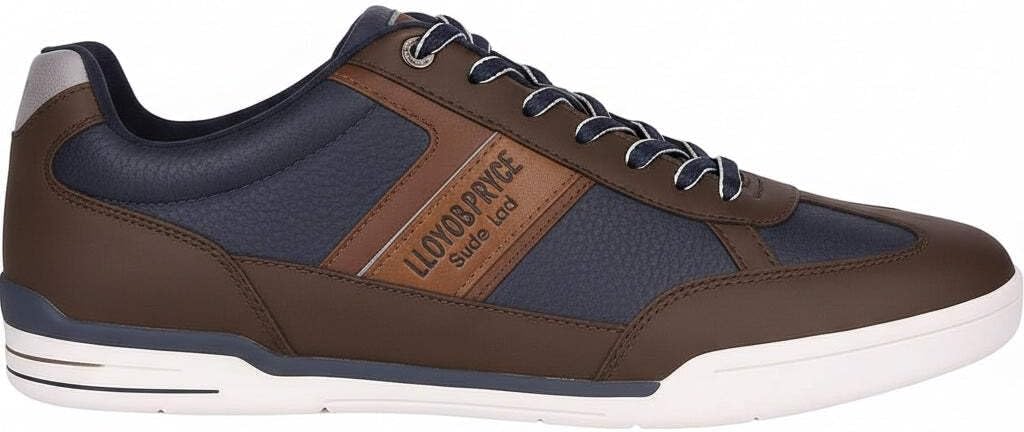 Lloyd and Pryce Mens Trainers Shoes Lakai Carbourneville Brown/Navy