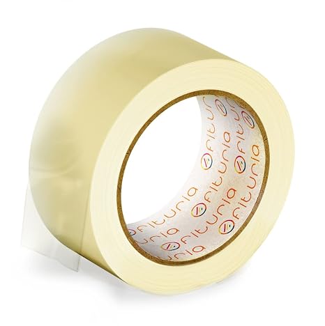 OFITURIA Transparent Packing Tape for Shipping and Moving Cardboard Packaging - Secure and Sturdy Packaging Seal (36cm x 60mts - Clear, 1 Roll)