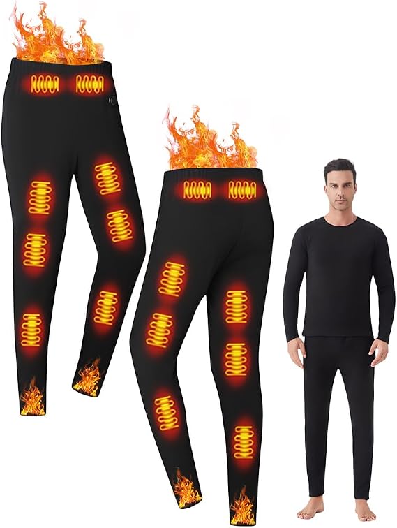 26-Zone Heated top & 16-Zone Heated Pants heated underwear for women men,Suitable winter skiing motorcycles & S/4XL