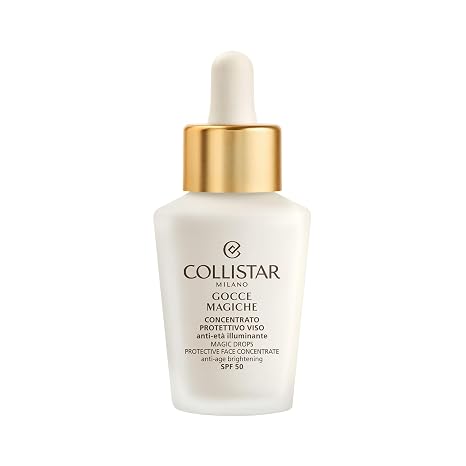 Collistar Protective Magic Drops SPF50, Ultralight and Fluid Texture, Provides Luminosity and Evens the Tone, Protects from UV/IR Rays and Pollution 365 Days a Year, 30 ml