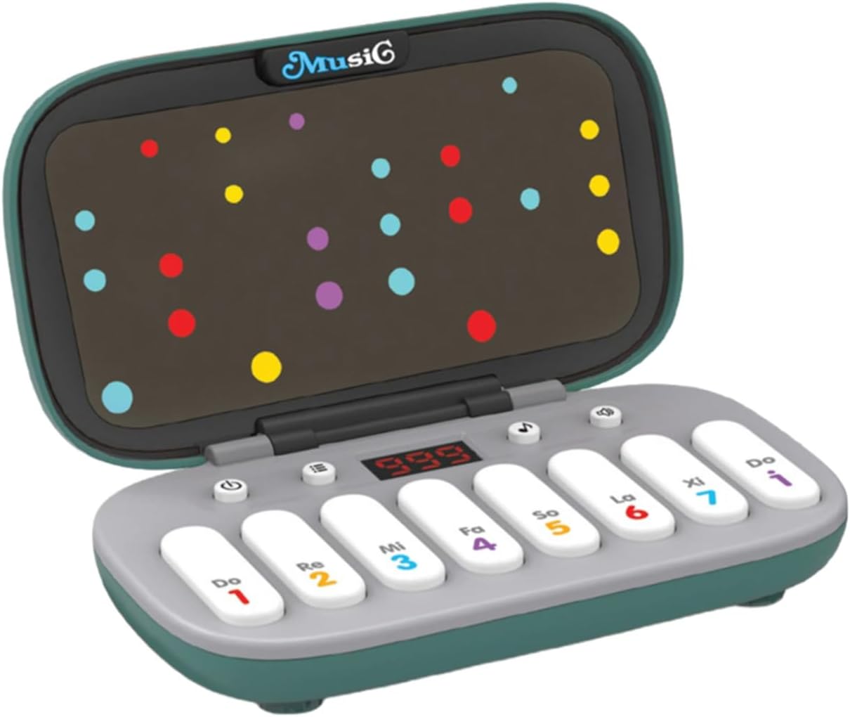 Portable Electronic Keyboard, Mini Digital Piano, Music Rhythm Game with 7 Rhythms, Ideal for Hand Speed Practice & Parent Child Interaction (Green)