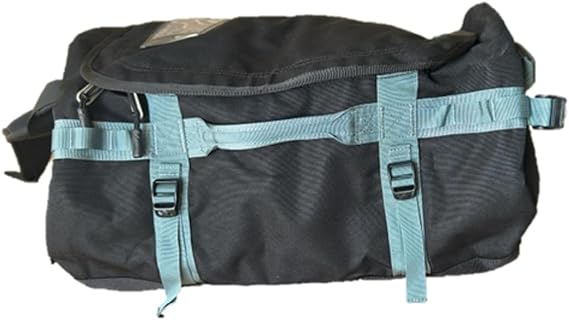 The North Face Gilman Duffel Bag, Small, Black/Teal, Travel and Hiking