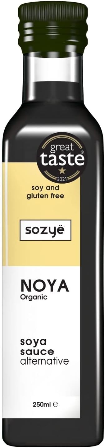Sozyë NOYA Organic Soya Sauce Alternative — Great Taste 2022 · Startisan of the Year · Free from all 14 Allergens · Vegan · Brewed in Britain · 250ml