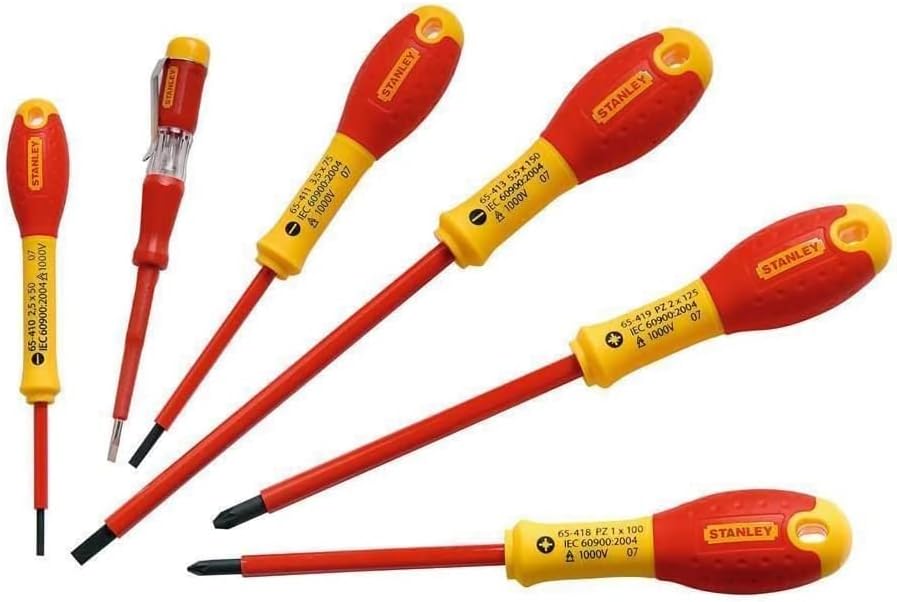 Stanley 065441 FatMax Screwdriver Set Insulated Phillips and Parallell 6 Pieces