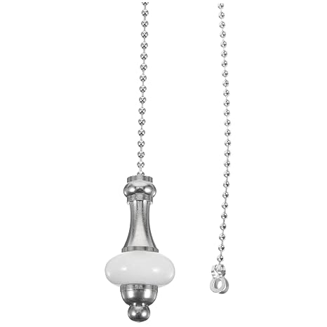 Ceiling Fan Pull Chain with Extension Beads, Design Combines Practical and Beauty, Replacement Chain, Compatible with Ceiling Lights and Ventilators, Simple Construction for Easy Installation