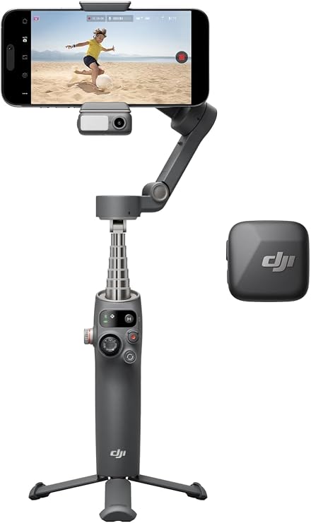 DJI Osmo Mobile 7P + Mic Mini TX (Infinity Black), Gimbal Stabilizer