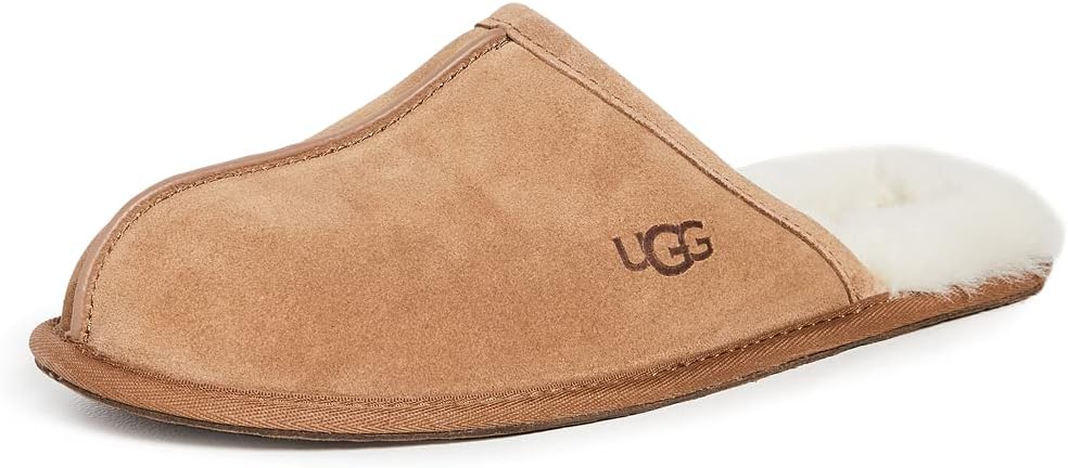 UGG® Slippers Scuff Men's Black///White, 6 UK