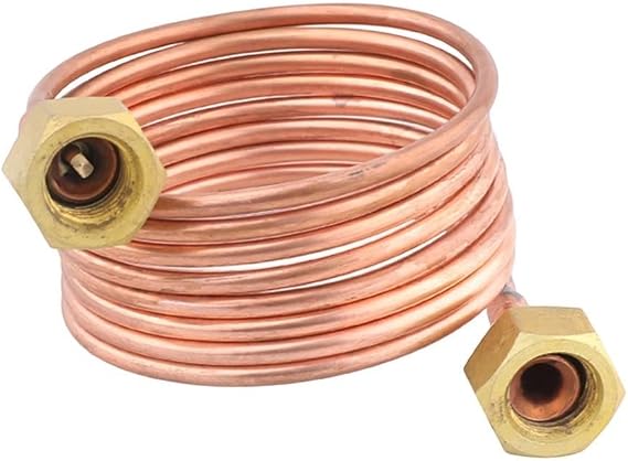 Refrigeration Tubing, 3Mm Capillary Tube 3Mm, Brass Flexible Coil Copper Tube Simple Installation For Efrigerators Air Conditioners(1.5M)