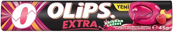 Olips Extra Şeftali & Frambuaz Aromalı Şeker 45g