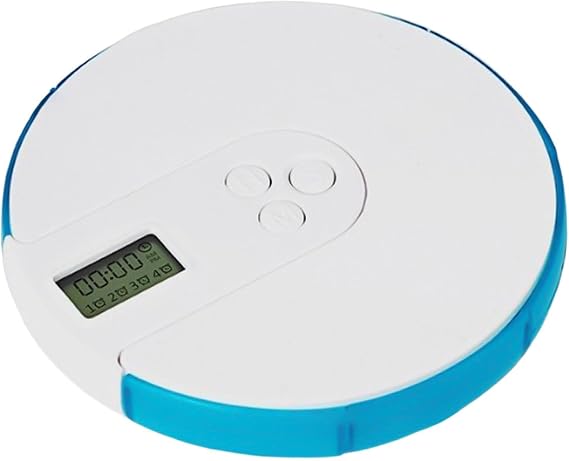 Automatic pill box with 4 alarms per day, automatic pill dispenser, sturdy lockable lid, indispensable for Alzheimer's dementia and the elderly, medication dispenser with alarm