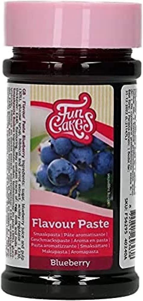 FunCakes Flavour Paste Blueberry: Food flavourings, Great Taste, Perfect for Cake Decorating, Suitable for Batter and Fillings. 120 g.