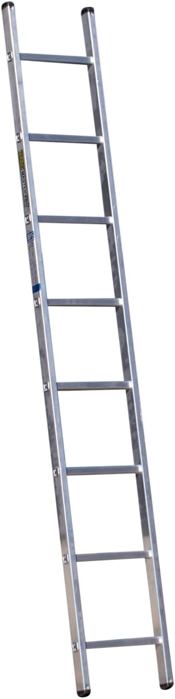 Trade Master Pro® Single Section Ladder | Anti-Slip, Heavy Duty | Lightweight Aluminium | 150kg Weight Rating | EN131 Certified | 2.3m