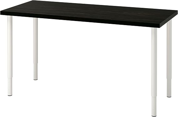 ProTuning LAGKAPTEN/OLOV Desk, black-brown/white, 140x60 cm