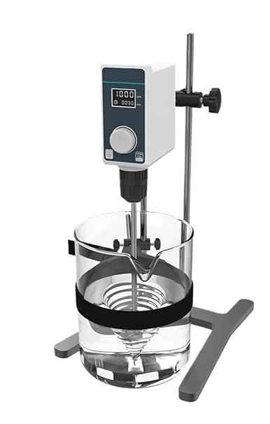 Homogenizer, Mixer Lab Electric Stirrer Digital Display Overhead Stirrer Adjustable Height Lab Equipment(OS-10 Without Stand)