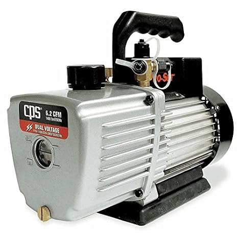 CPS Products VP6D Pro-Set Two Stage Vacuum Pump, 6 cfm, 10 Micron