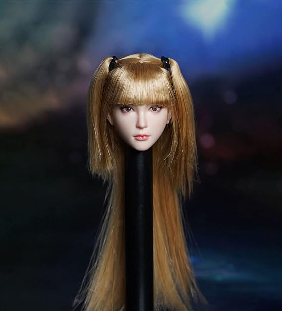 1/6 Girl Head Carving Beauty Head Sculpted Female Head Fit 12" Female Action Figure
