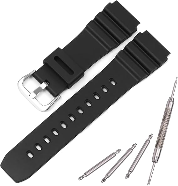Silicone watch strap Compatible with Casio MDV106 series AMW320R AMW320D outdoor sports watch band 22mm unisex wristband