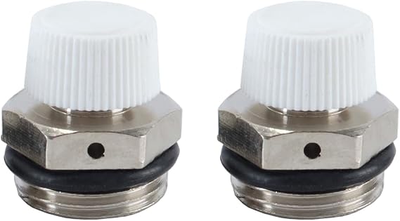 2 PCS 1/2 Inch Automatic Bleed Valves,Air Release Valve,Radiator Accessories for Exhaust Openings and Radiators(1/2 Inch External Thread)